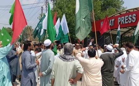 کوهاټ کښې  دهندي حملې خلاف  احتجاج