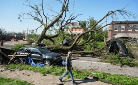 امريکا کښې  دسخت طوفان په سبب په حادثو کښې 25 کسان مړۀ   اؤ  38 نور ژوبل