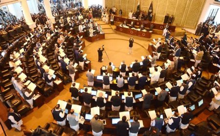 دخېبرپښتونخوا اسمبلۍ ته د٢١ کهربو او ١٩و اربو روپو بجټ پيش، دسرکاري ملازمانو تنخا کښې ١٠ او پنشن کښې ٧ فيصده اضافه