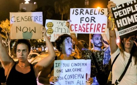 اسرائيلو کښې  دنيتن ياهو خلاف  مظاهره