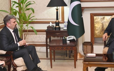 وزيراعلى  سهيل افريدي سره دامريکائي قونصل جنرل تهامس ايکرټ ملاقات