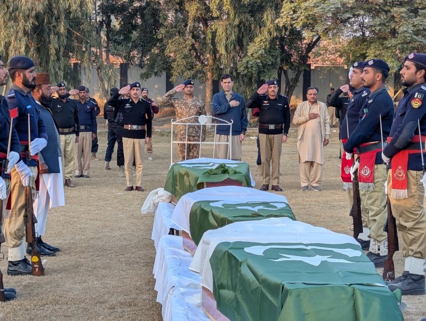 ډيره اسماعيل خان، دترهه ګرو حمله کښې  درې پوليس اهلکار شهيدان، جنازې ادا