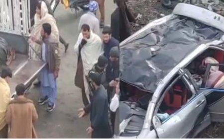 مهمندو کښې افسوسناکه ټريفکي پېښه،6 مړۀ، يو ژوبل