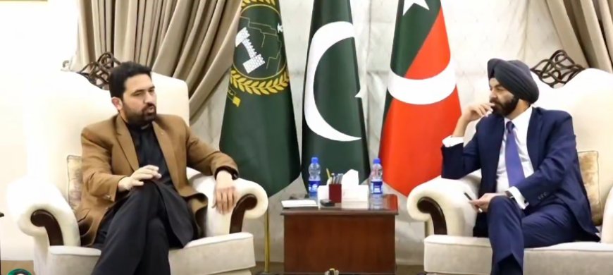 دوزيراعلى سهيل افريدي دعالمي بينک صدر سره ملاقات