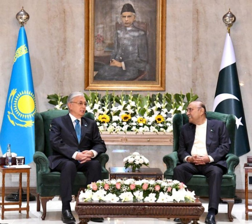 پاکستان ا قازقستان  مختلفو څانګو کښې مرستې ته دودې ورکولو عزم لري،قازق صدر سره داصف زرداري خبرې