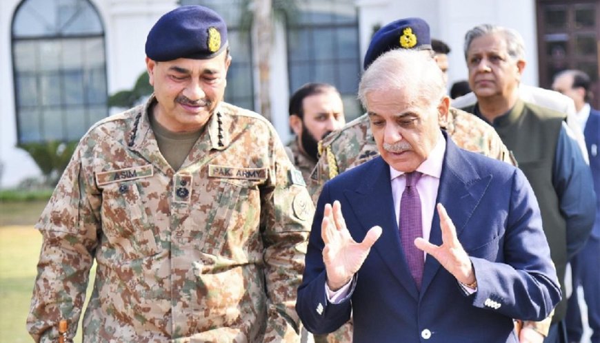 دوزيراعظم شهبازشريف دجي ايچ کيو دوره، دعسکري چارواکو دافغانستان په صورتحال بريفنګ