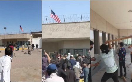 کراچۍ کښې مظاهرين امريکائي قونصليټ ته داخل، نښتو کښې ٩ مړۀ