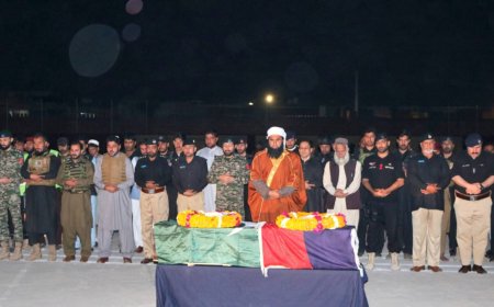 خېبر کښې دمنشياتو دسمګلرانو په ډزو پوليس اهلکار شهيد،جنازه ئې ادا